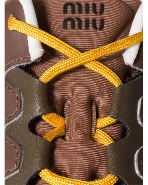 Miu Miu メッシュパネル スニーカー Natural