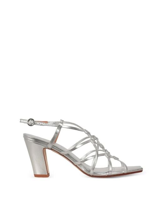 Aeyde White Acacia Strappy Sandals