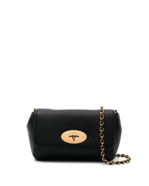 Mulberry Small Lily Leather Shoulder Bag in het Black