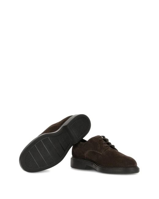 Hogan Brown Urbano Lace-Up Derby Shoes for men