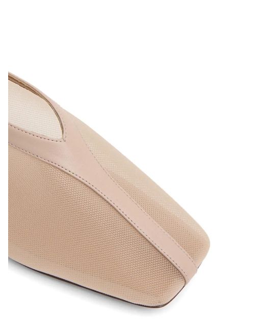 Mansur Gavriel Natural Contorno Square V Ballet Flats