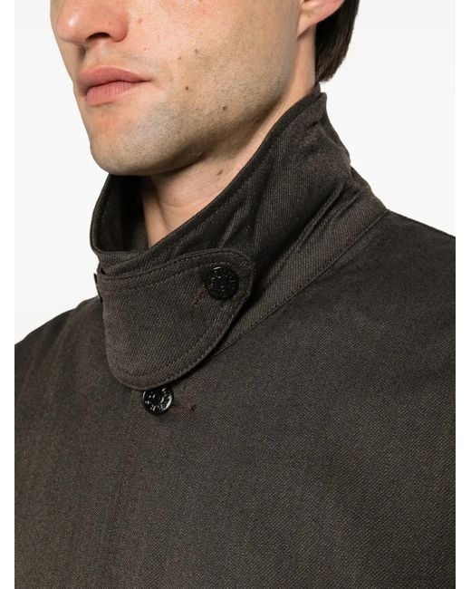 sunflower Black Button-Up Throat-Latch Jacket for men