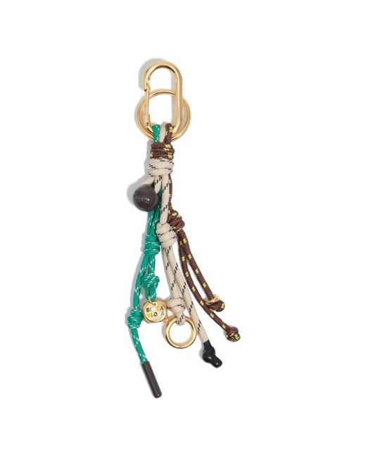 Bimba Y Lola White Rope Detail Keyring