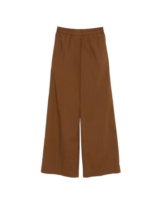 Forte_forte Brown Elasticated-Waistband Trousers