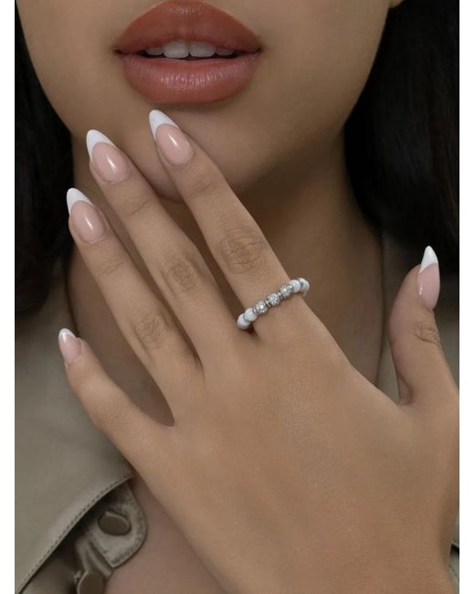 ’ROBERTO DEMEGLIO Brown Sfera Diamond-Emellishment Ring
