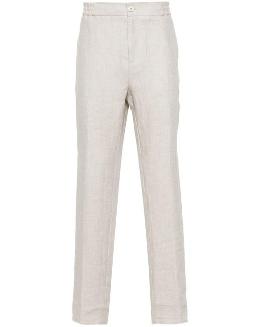 Etro Gray Herringbone Trousers for men
