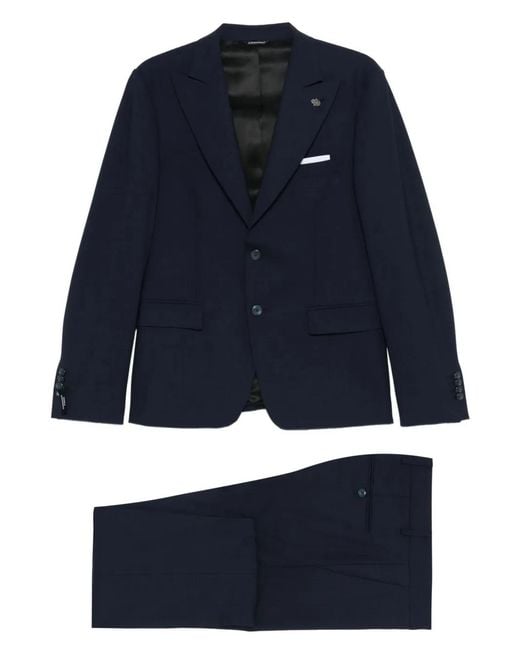 Daniele Alessandrini Blue Button Suit for men