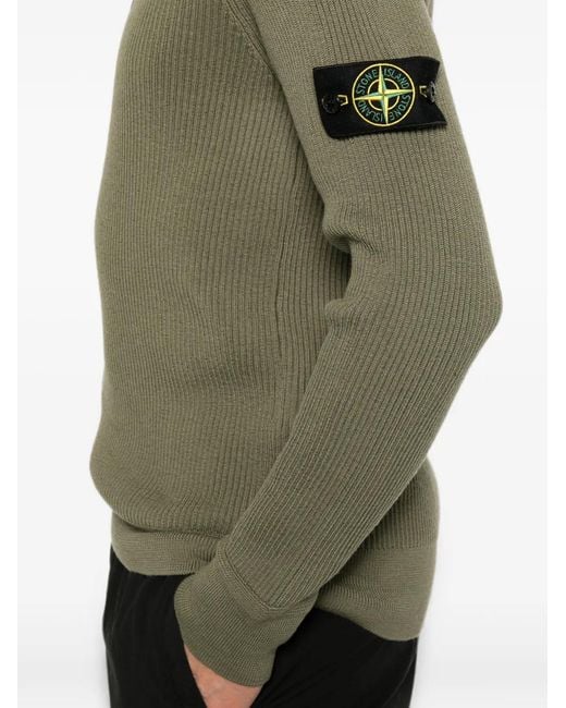 Stone Island Green Sweater for men