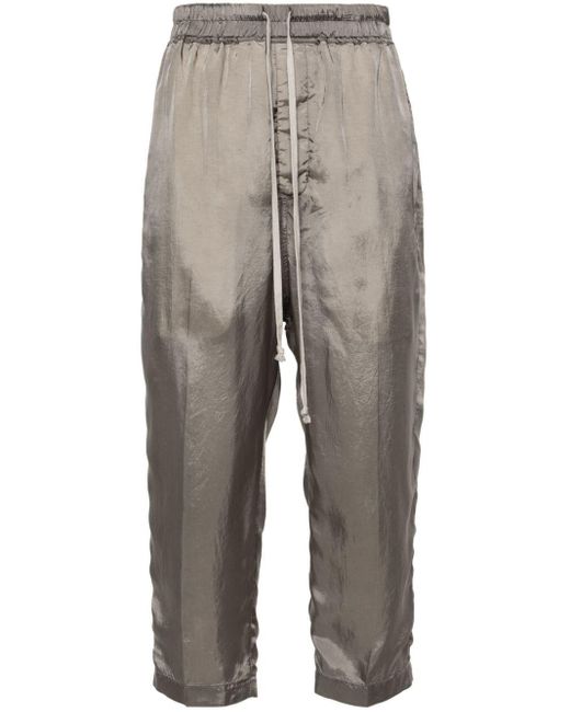 Rick Owens Gray Astaires High-waist Cropped Trousers