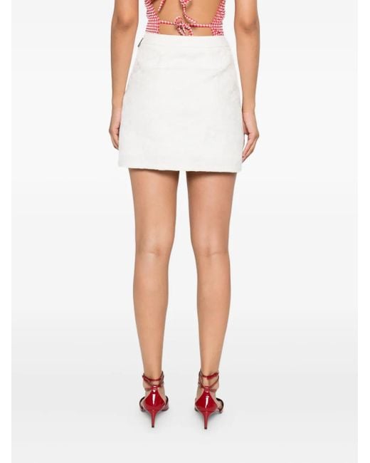 Minijupe À Volants MSGM en coloris White