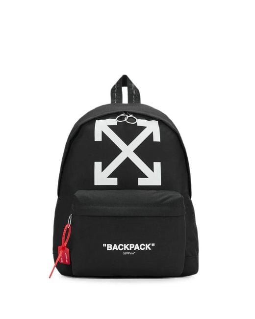 Off-White c/o Virgil Abloh Black Arrows-Print Zip-Front Backpack for men