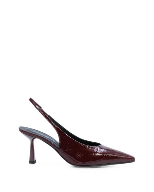 Notabene Brown Escarpins Vernis Emmely À Bride Arrière