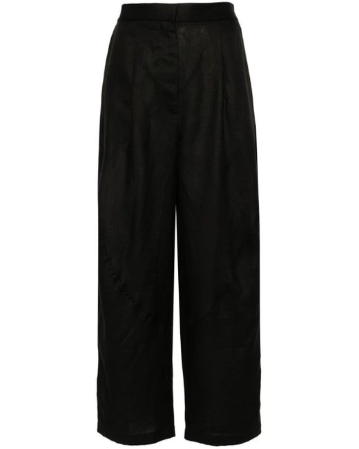 Pantalones palazzo con pinzas Lardini de color Black