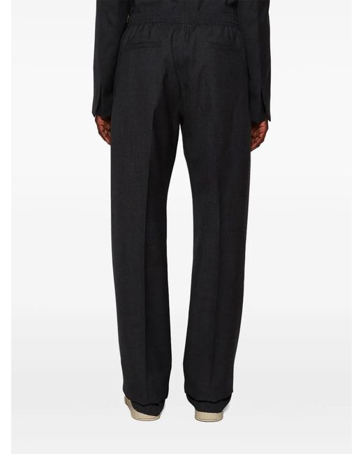 Givenchy Gray Elasticated-Waist Wool Trousers for men