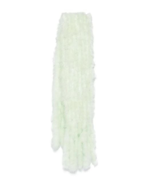 Sciarpa Con Piume di Yves Salomon in White