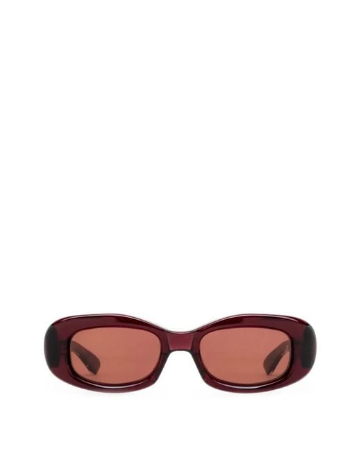 Jacques Marie Mage Pink Ann Oval-Frame Sunglasses