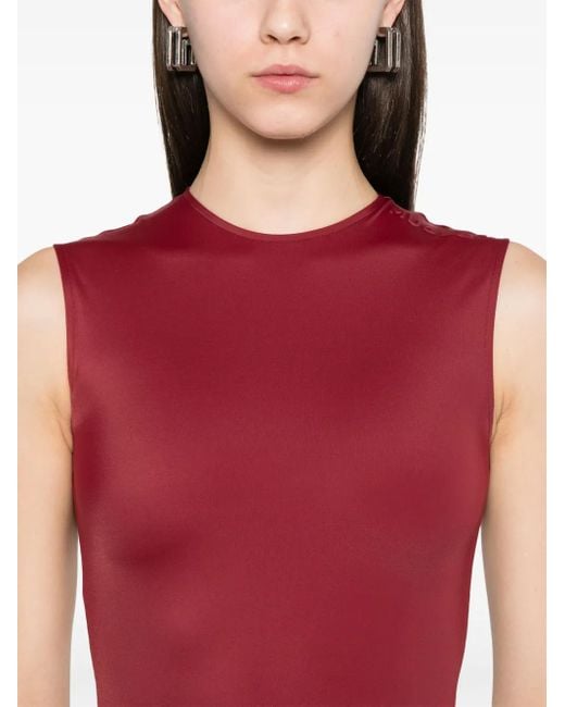 Mugler Doorzichtige Body in het Red