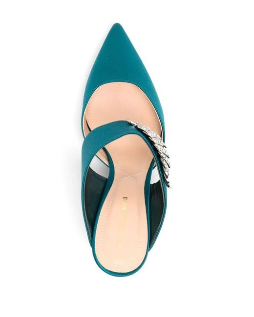 Nicholas Kirkwood Blue Monstera Mules