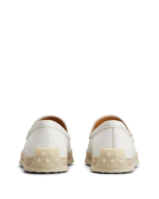 Tod's White Flat Shoes
