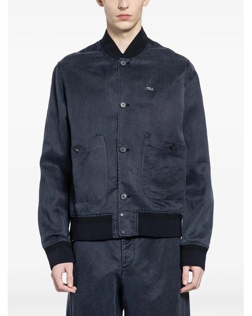 Massimo Osti Studio Blue Buttoned Short Jacket for men