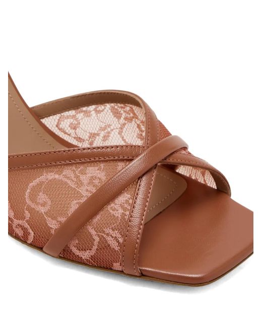 Malone Souliers Brown X Nojoud Alrumaihi Perla Leather-Strap Mules