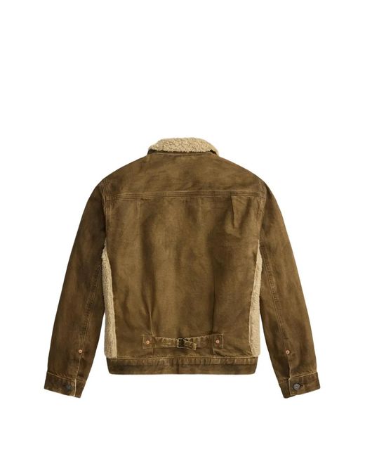 RRL Metallic Shearling Cotton Jacket for men