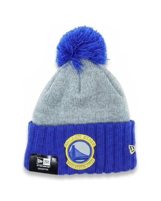 KTZ Blue Golden State Warriors Pom-Pom Beanie for men