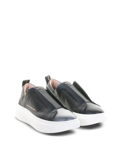 Alexander Smith Blue 40mm Wembley Slip-on Platform Sneakers