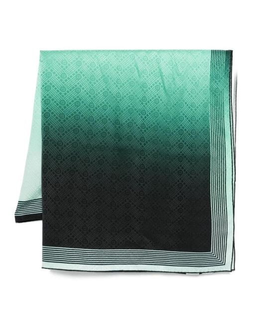 Casablanca Green Monogram-Pattern Scarf for men