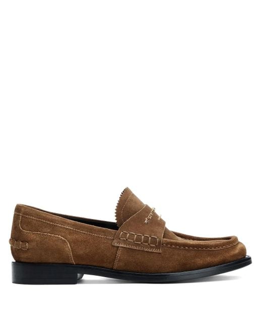 Alexander Wang Brown Loafer Aus Wildleder Mit Logo-Schild
