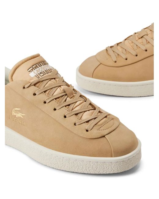 Lacoste Brown Baseshot Leather Sneakers for men