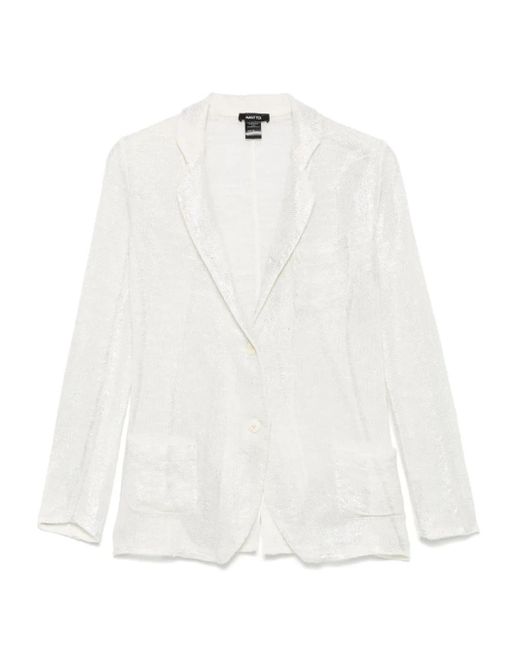 Avant Toi White Gestricktes Sakko
