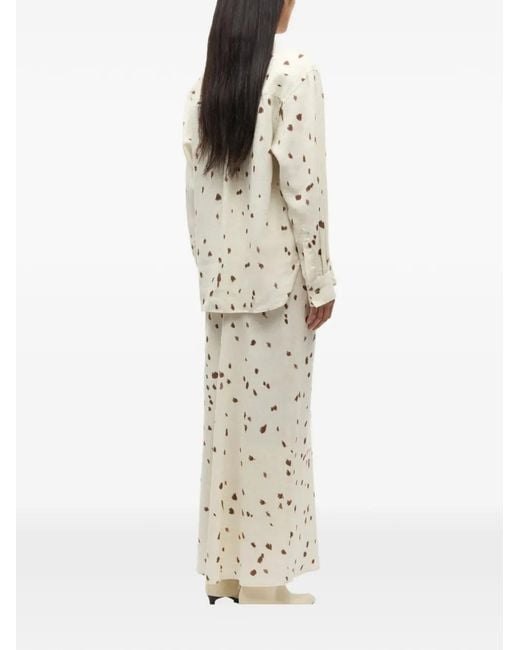 Samsøe & Samsøe White Saagneta Dot-Print Skirt