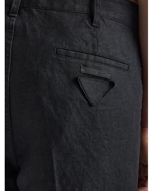 Prada Black Linen Pants for men