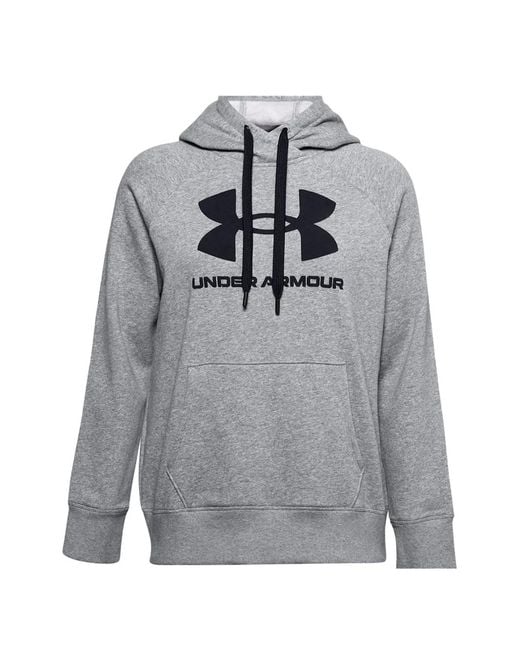 Under Armour Gray Logo-Detail Hoodie