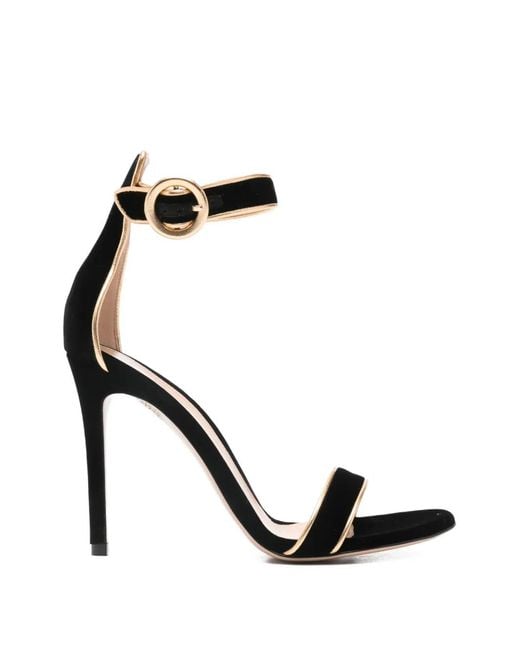 Gianvito Rossi Black Buckle-Strap Sandals