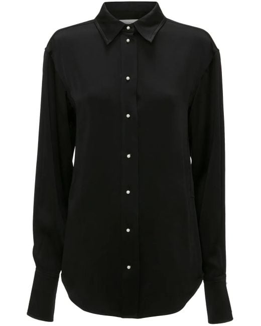 Victoria Beckham Black Waistcoat Long-Sleeved Shirt