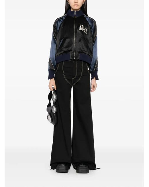 Undercover Black Embroidered Bomber Jacket