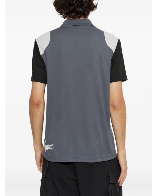Lacoste Gray Logo-Patch Polo Shirt for men
