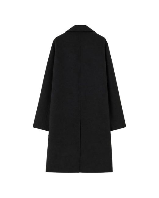 RETORI Black Manteau À Boutonnière Croisée for men