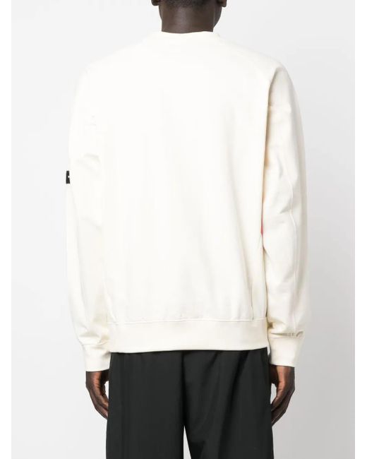 Y-3 White Logo-Patch Crew-Neck Sweatshirt