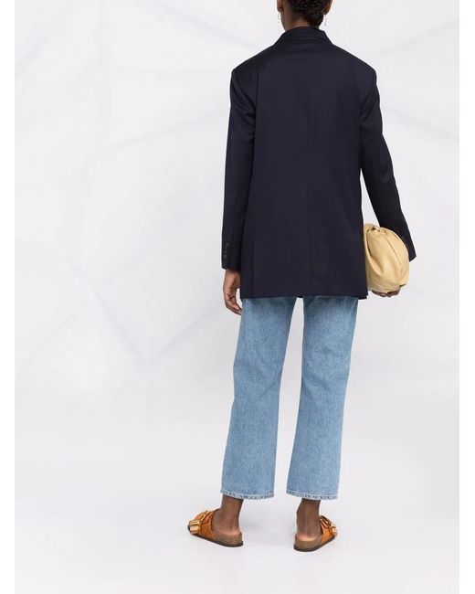 Fabiana Filippi Blue Notched-Lapel Single-Breasted Blazer