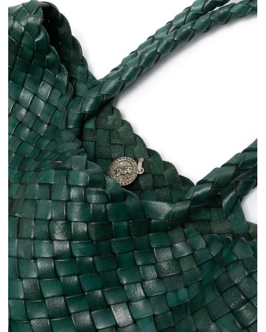 Dragon Diffusion Green Small Santa Croce Leather Bag