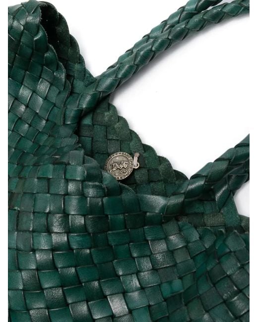 Dragon Diffusion Green Small Santa Croce Leather Bag
