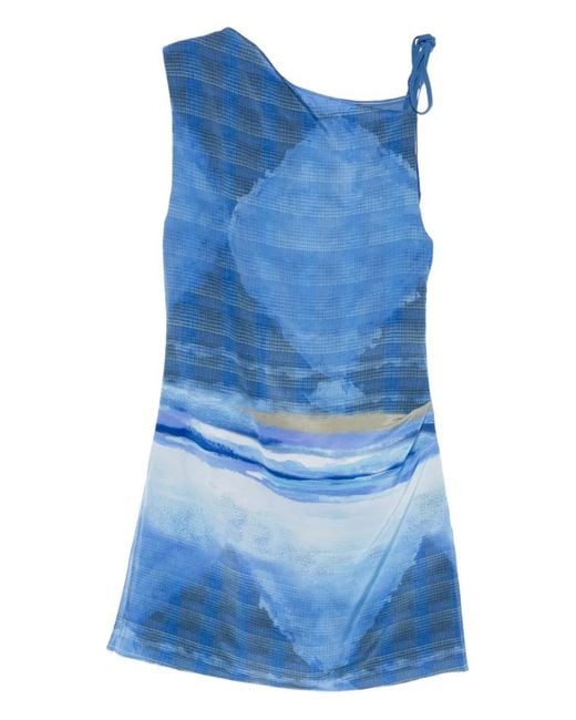 Sir Blue Isla Waves Print Mini Dress
