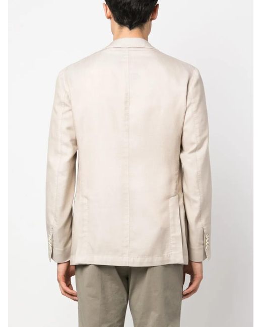 Lardini Natural Single-Breasted Blazer for men