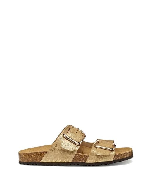 Geox White Buckle-Fastening Sandals