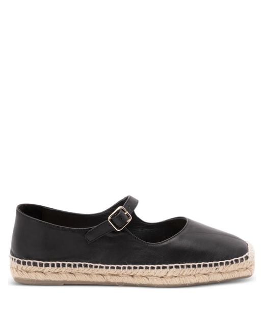 Castaner Black Buckle-Strap Espadrilles