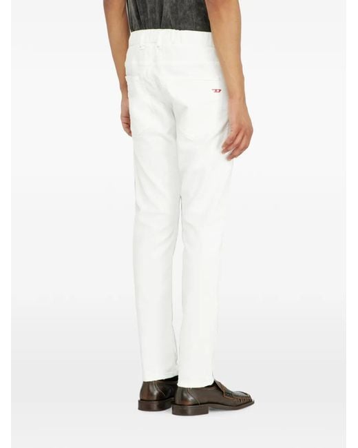 DIESEL White Regular Regular-Waist 2032 D-Krooley-Bw Joggjeans for men