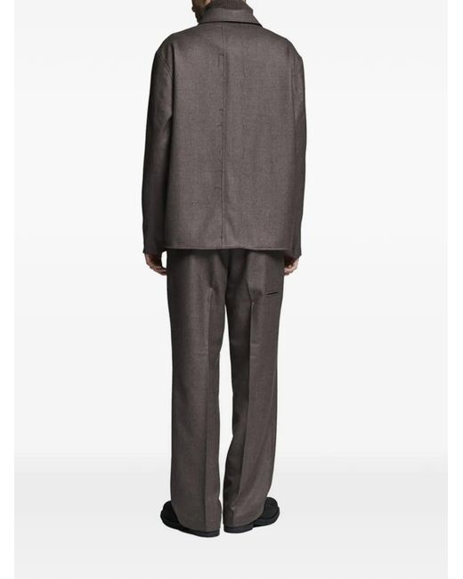 Paura Brown Zip Shirt Jacket for men
